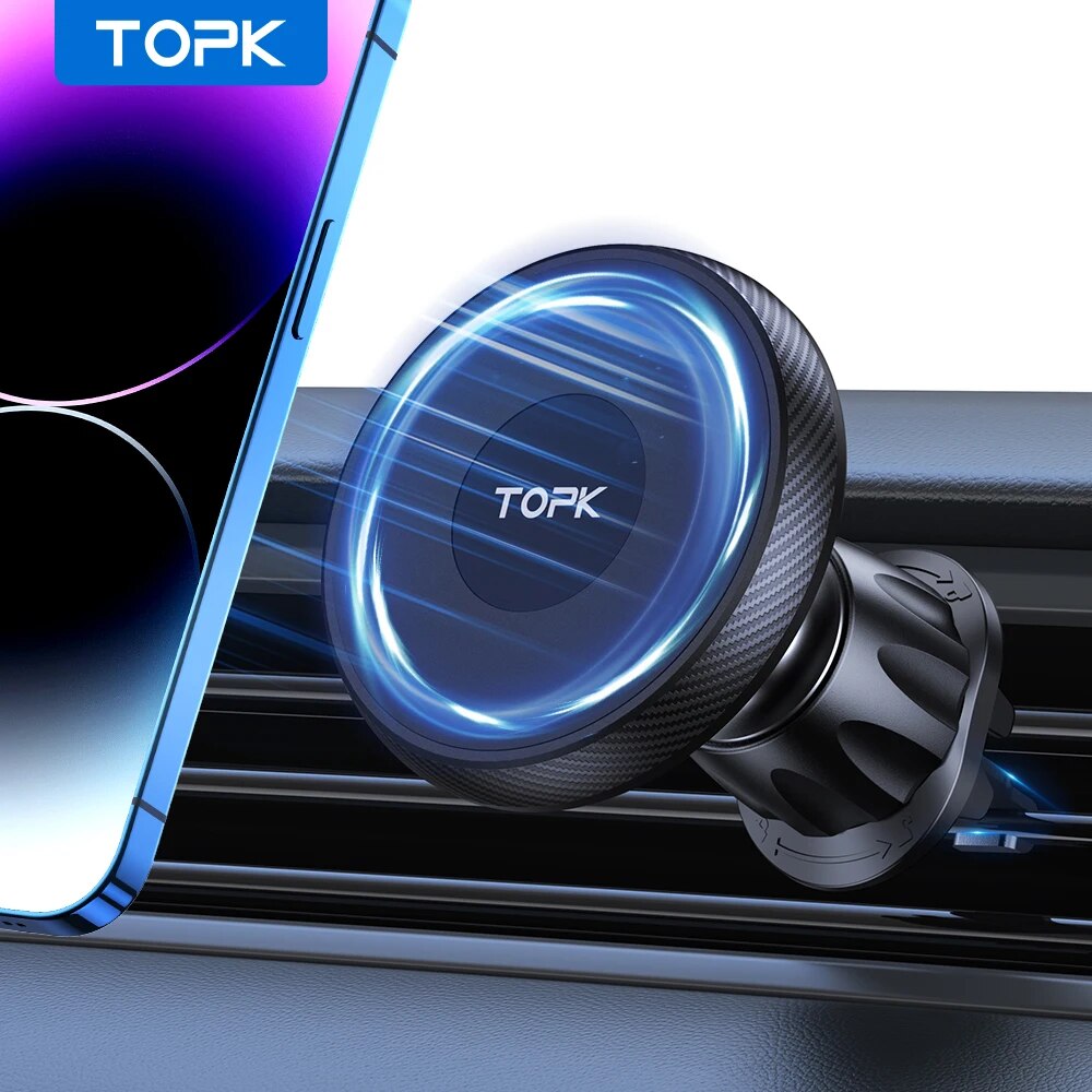 Topk Magsafe Autohalterung, Magnetische Autohalterung, Lüftungsschlitzhalterung Für Iphone 15, 14, 13 Pro Plus Mit Magsafe-hülle