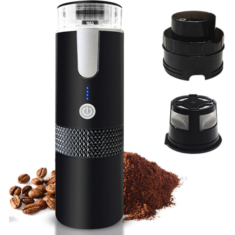 Tragbare Elektrische Espressomaschine, 170 Ml Mini-kaffeemaschine Für Einzelportionen Mit Kaffeepulverbehälter Und Kapselpulver, Automatischer Getränkebereiter Für Camping