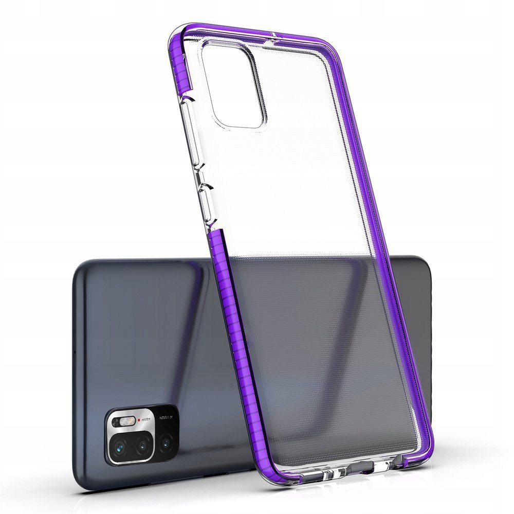 Spring Case Gel-schutzhülle Mit Farbigem Rahmen Für Xiaomi Redmi Note 10 5g / Poco M3 Pro Schwarz