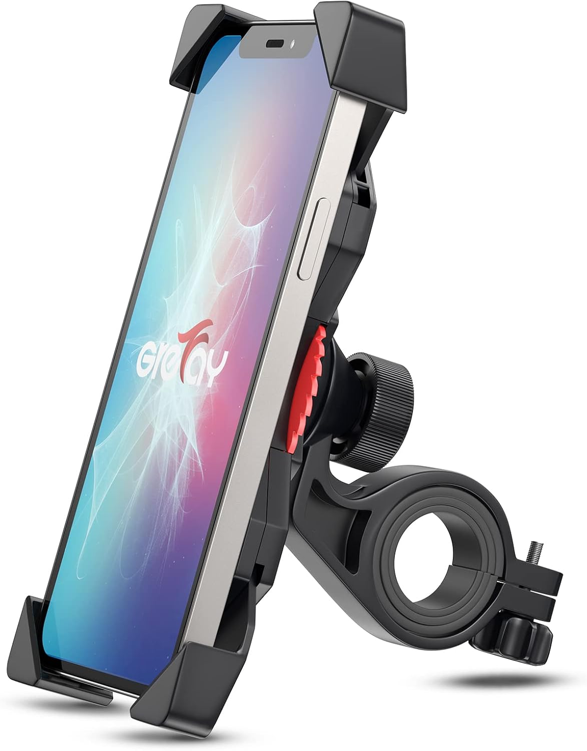 Handyhalterung Für Motorrad-smartphones (3,5–6,5 Zoll), Schwarz, 360°