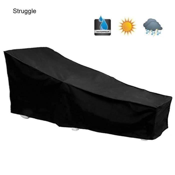 Schutzhülle Für Garten- Oder Terrassenliegenstühle, Liegestuhlschutz, 208 X 79 X 76 Cm, Schwarz.