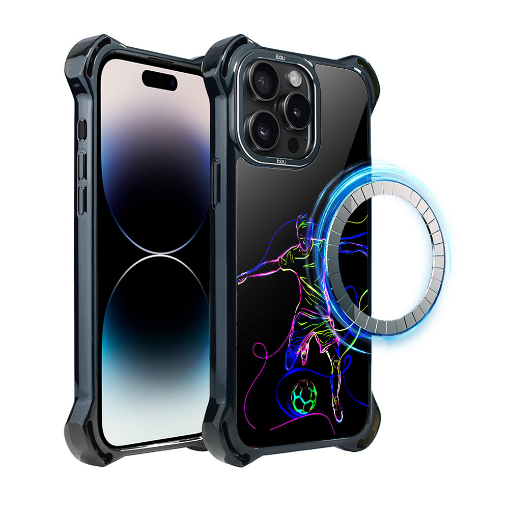 Hülle Für Iphone 14 Pro Max Ibizu Dropguard Ultra Mit Magsafe, Electromove, Power Of Football