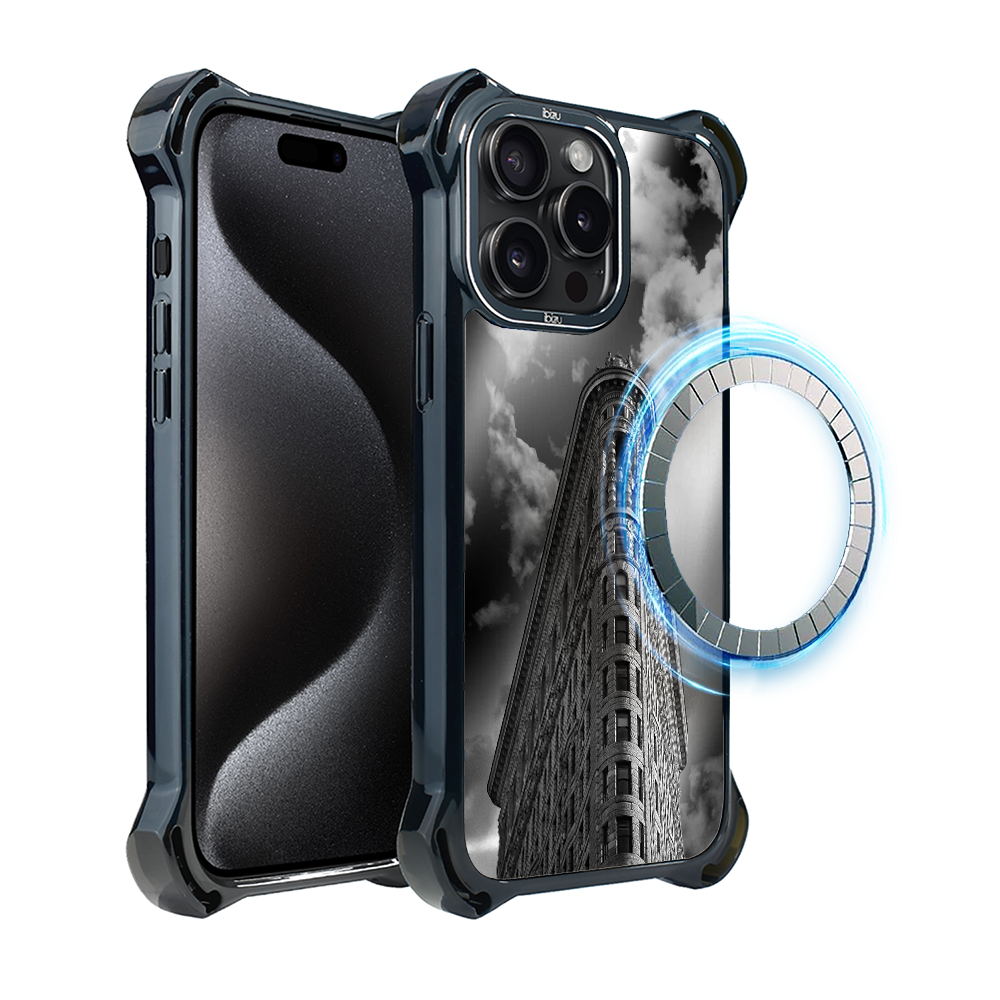 Hülle Für Iphone 15 Pro Max Ibizu Dropguard Ultra Mit Magsafe, Noir City, Flatiron