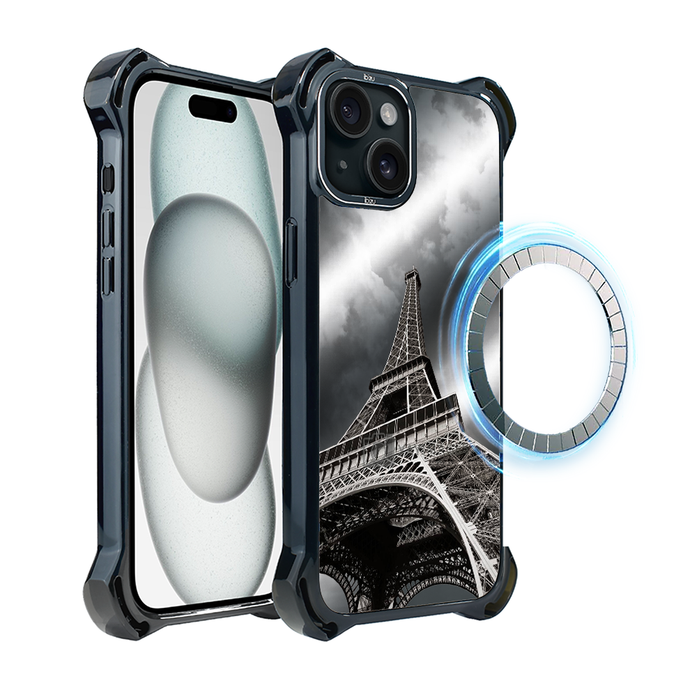 Iphone 15 Plus Ibizu Dropguard Ultra Hülle Mit Magsafe, Noir City, Eiffelturm