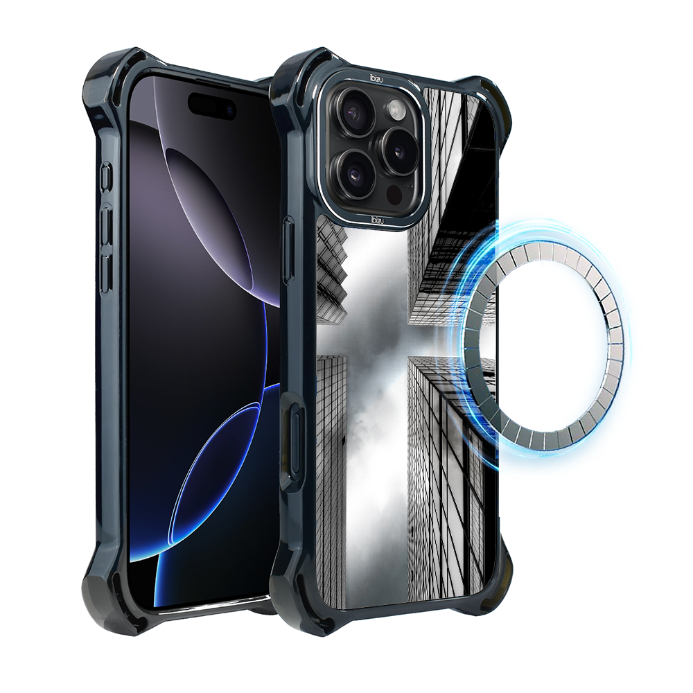 Iphone 16 Pro Ibizu Dropguard Ultra Hülle Mit Magsafe, Noir City, Wolkenkratzer