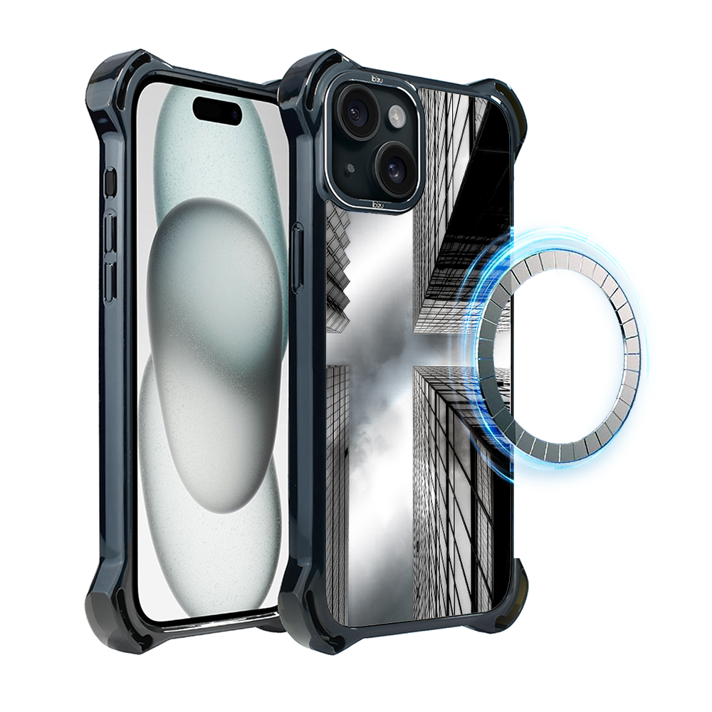 Iphone 15 Plus Ibizu Dropguard Ultra Hülle Mit Magsafe, Noir City, Wolkenkratzer