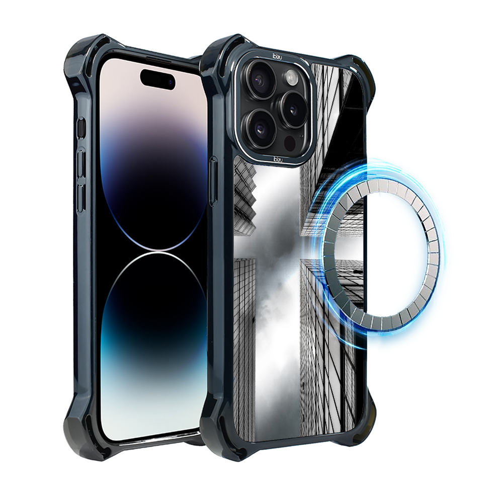 Iphone 14 Pro Max Ibizu Dropguard Ultra Hülle Mit Magsafe, Noir City, Wolkenkratzer