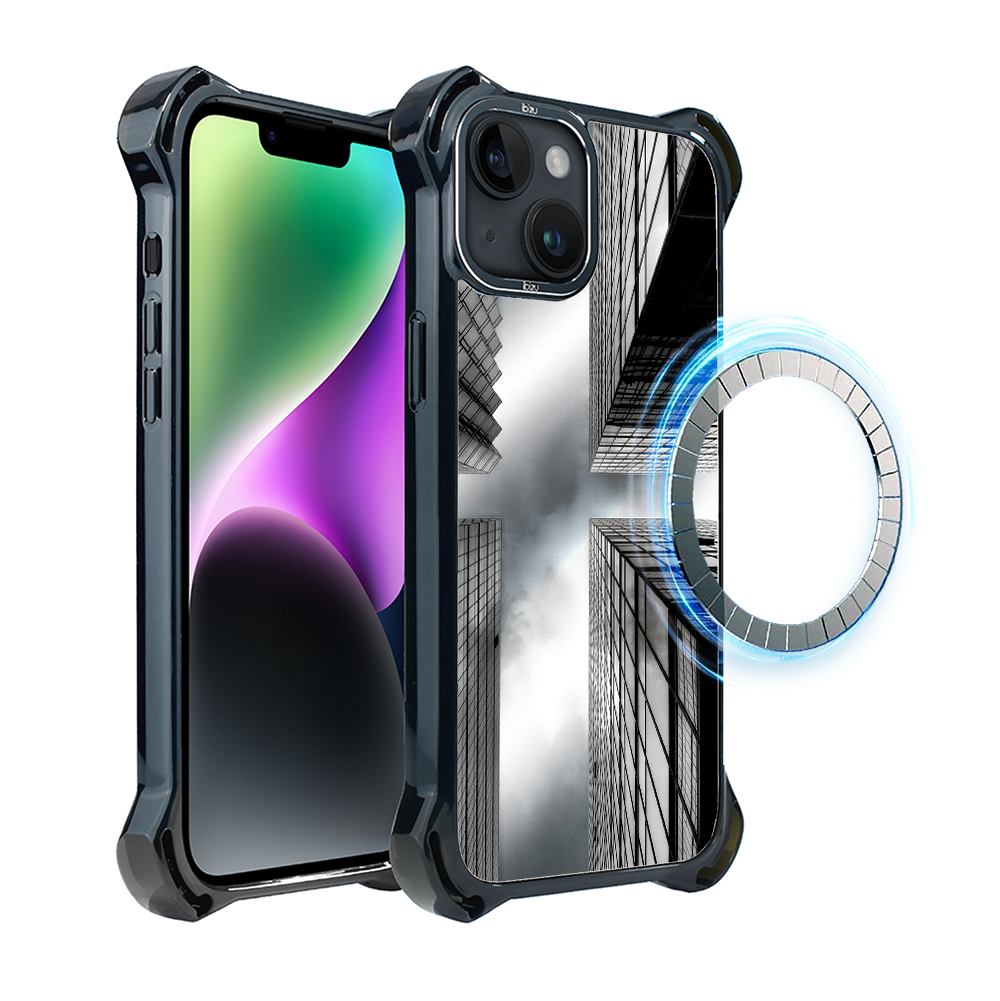 Iphone 14 Ibizu Dropguard Ultra Hülle Mit Magsafe, Noir City, Wolkenkratzer