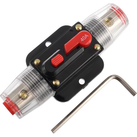40-a-leistungsschalter, 40-a-inline-sicherungshalter, 12–51 V Dc, Manueller Reset-knopf Für Auto, Wohnmobil, Haus, Boot, Lkw, Audio-verstärkersystem