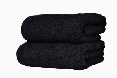 Schwarzes Handtuch Aus 100 % Baumwolle – Hohe Qualität, Gewicht 500 G/m², Größe 50 × 100 Cm