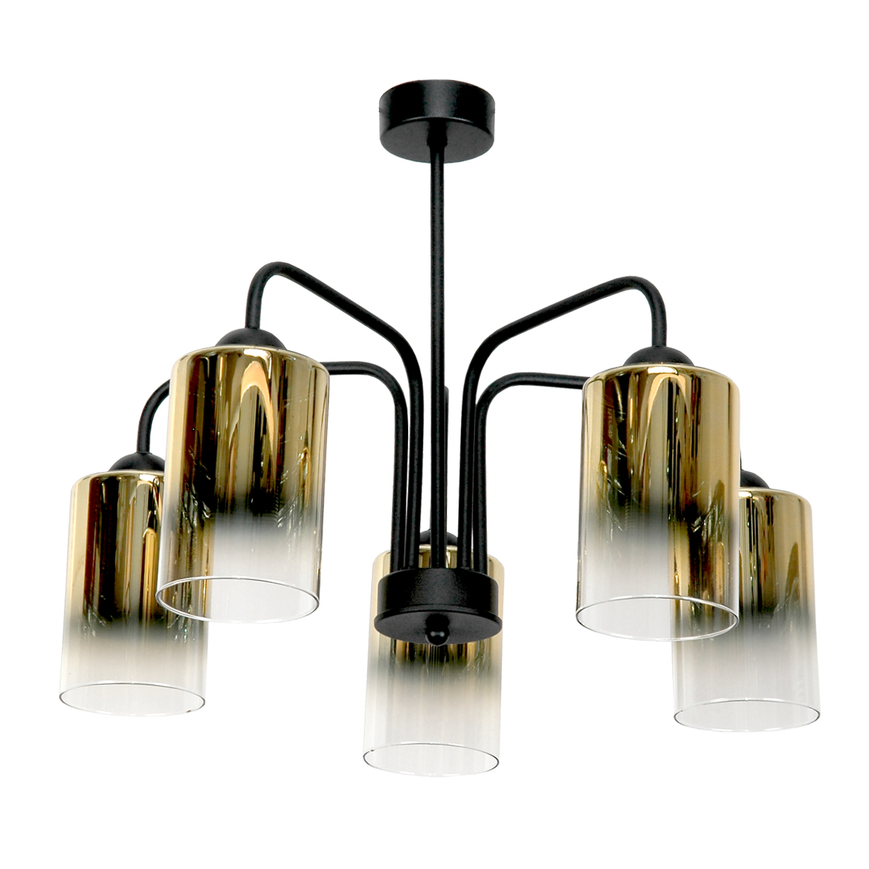Deckenlampenschirm Schwarz Klassische Glasschirme Gold Transparent 15-500 Monare