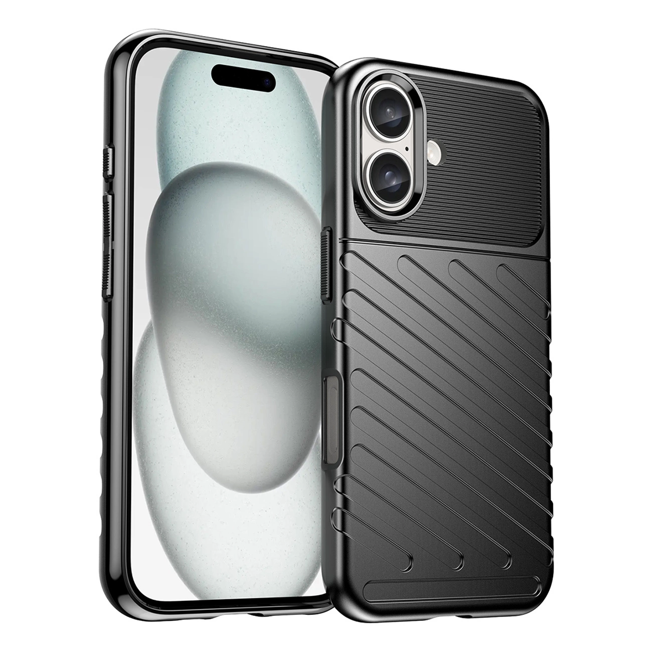 Thunder Case Für Iphone 16 Plus – Schwarz