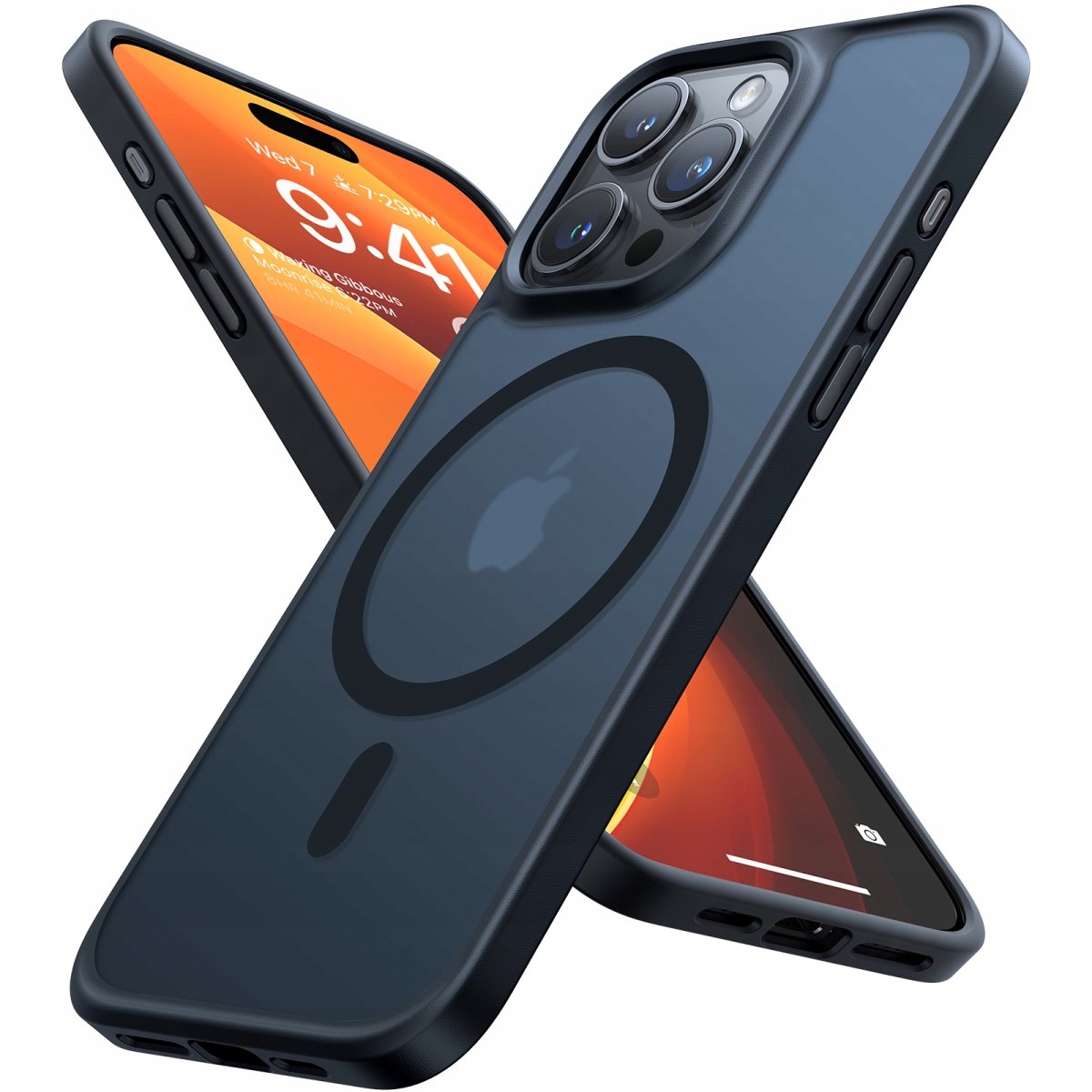 Matte Magnethülle Für Magsafe Für Apple Iphone 15 Pro + Glas (matsejf03black)