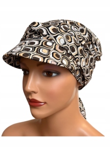 Lara Turban Mit Visier W-368, Ein Zerknitterter Schal, Ebenfalls Nach Der Chemotherapie