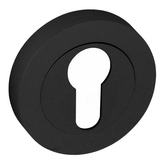 Türplatte 950 Rund Schwarz Für Pz-einsatz, Aluminium