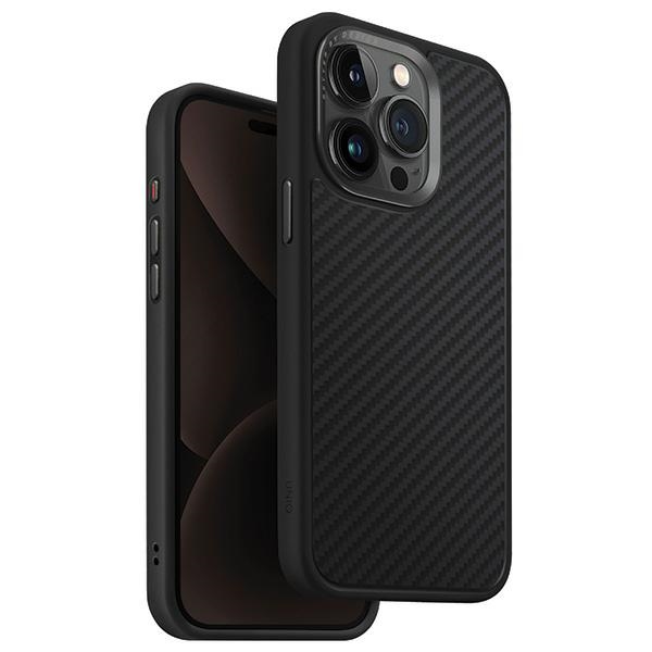 Uniq Keva Iphone 15 Pro Max 6,7" Magclick Ladehülle Schwarz/carbon Schwarz