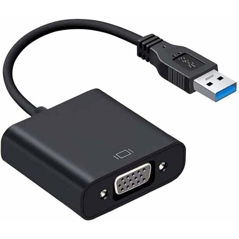 Usb-zu-vga-adapter, Aktualisierter Usb 3.0-zu-vga-adapter, Multi-display-videokonverter, Kompatibel Mit Pc, Laptop, Windows 7/8/8.1/10, Desktop-pc, Laptop, Monitor, Projektor, Hdtv (schwarz)