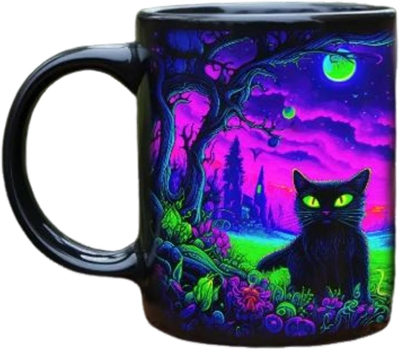Katzenbecher Keramik Gruselig Spülmaschinenfest Tischdekoration Halloween Gruselige Katzen Kaffeetasse Für Getränke Saft Tee Milch Wasser Feiertag Geburtstag Party Zuhause Büro Wohnheim