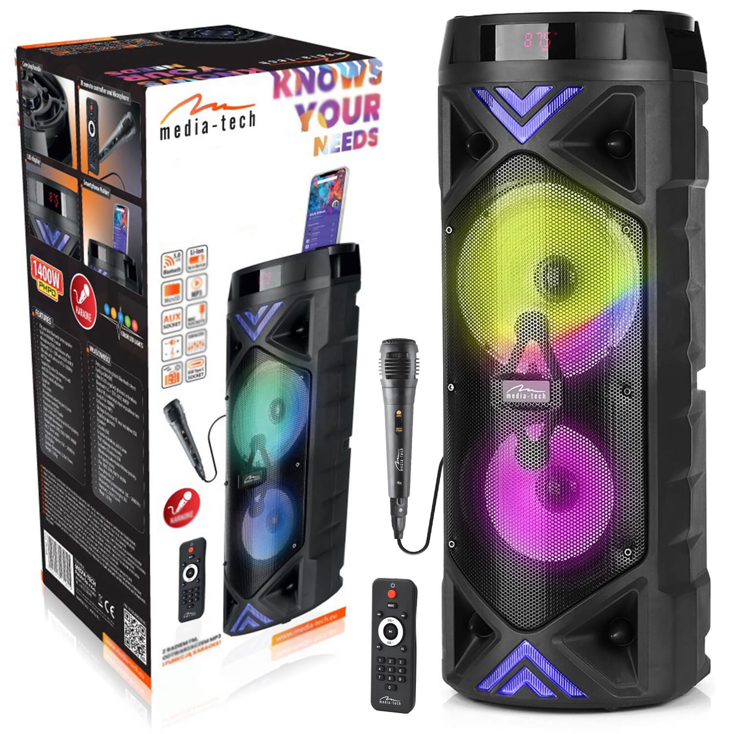 Boombox+ – Kabelloser Bluetooth-lautsprecher. Inklusive Fernbedienung.