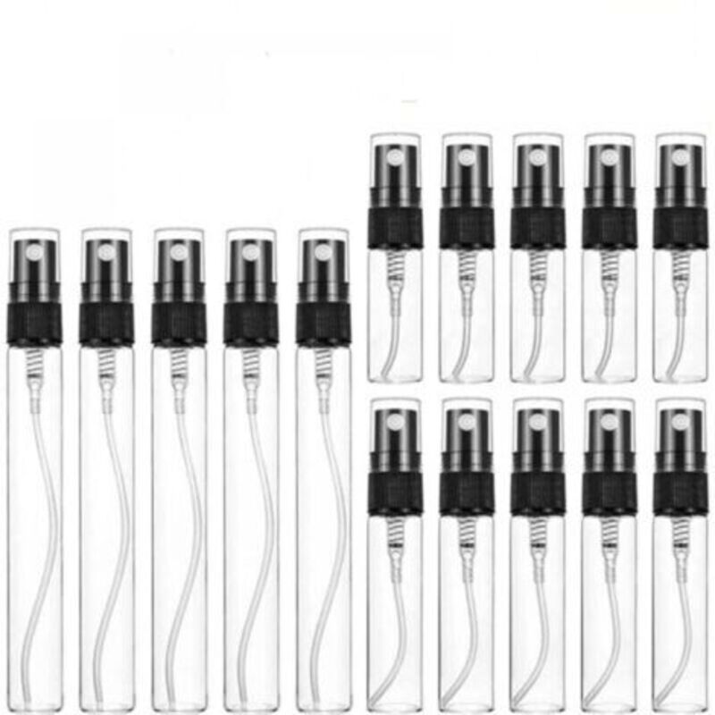 (3 Ml, 5 Ml, 10 Ml) Schwarze, 15 Stück Leere, Wiederbefüllbare Mini-glas-sprühflaschen Für Parfümproben Und Kosmetiksprays