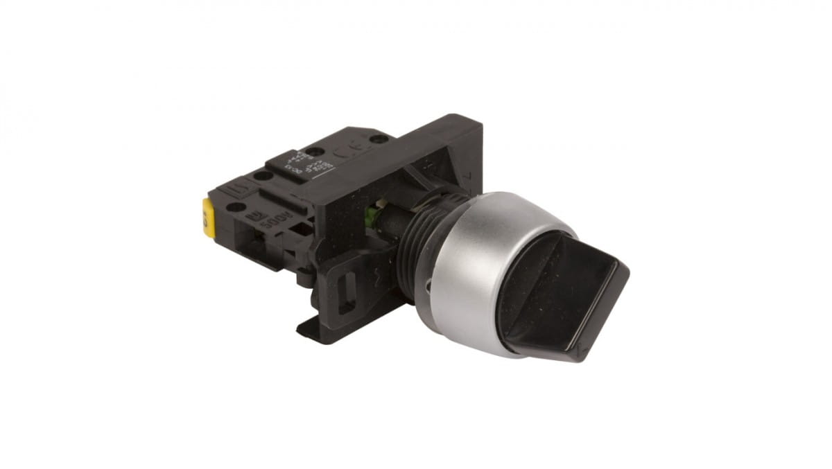 2-positionen-schalter, Drehknopf 22 Mm, Schwarz, 1z, Ohne Rückstellung, St22-p.cz-10.