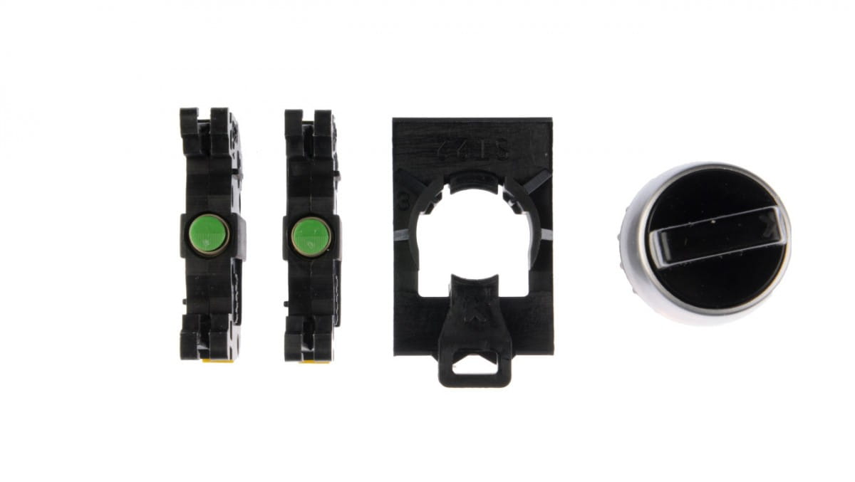 3-positionen-schalter, Drehknopf 22 Mm, Schwarz, 2z, Ohne Rückstellung, St22-p3.cz-20.