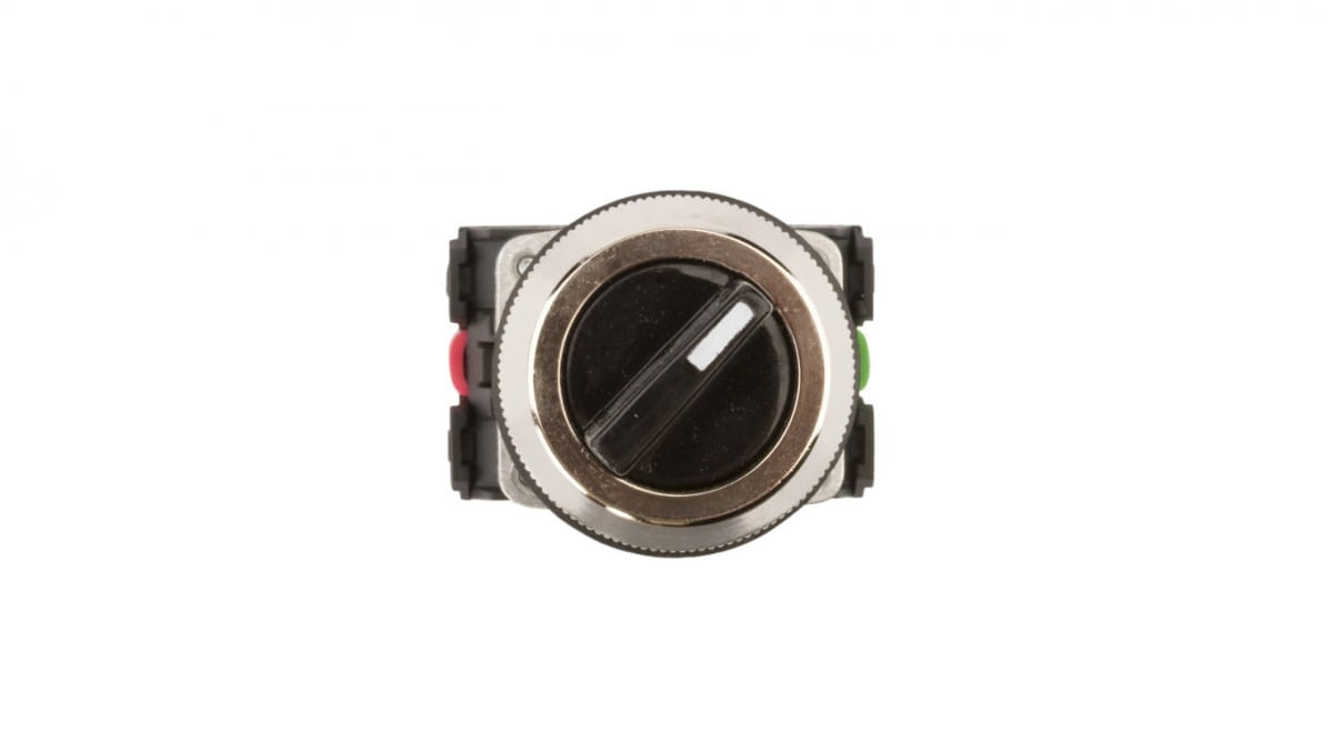 2-positionen-schalter, Drehknopf 30 Mm, Schwarz, 1 Schließer, 1 Öffner, Rückschlagsicherung, W0-nef30-tpa Xy S