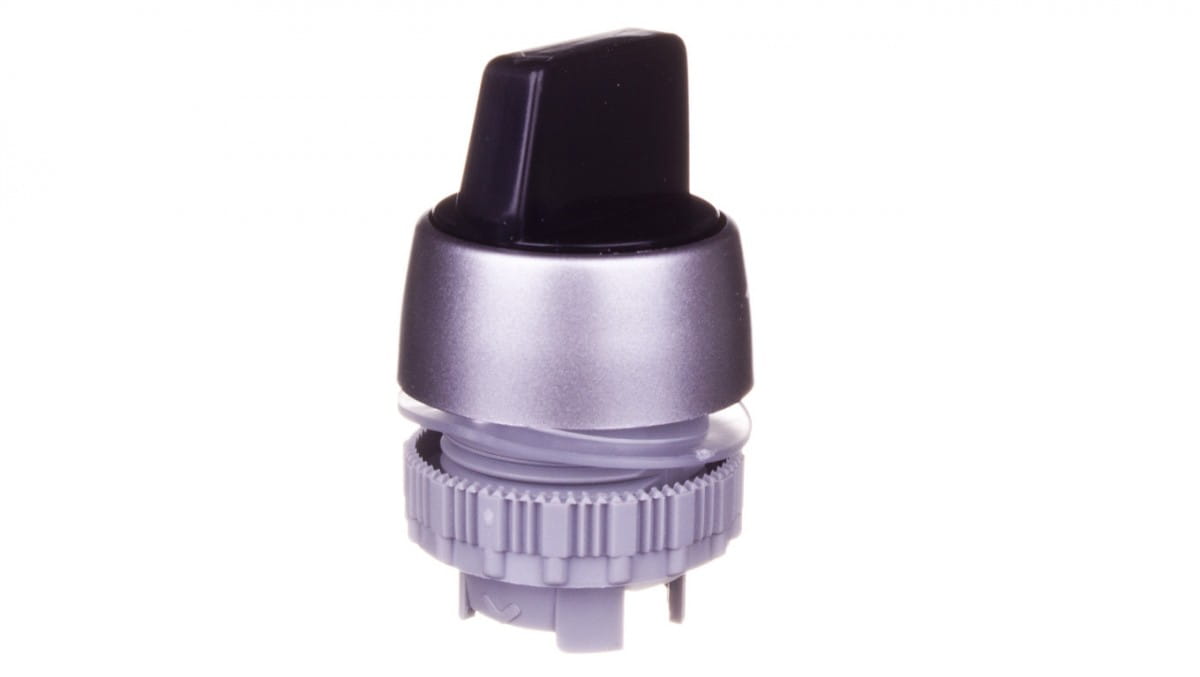 3-positionen-schalter, Drehknopf 22 Mm, Schwarz, 2z, Rückstellfunktion Sp22-p3-cz-20
