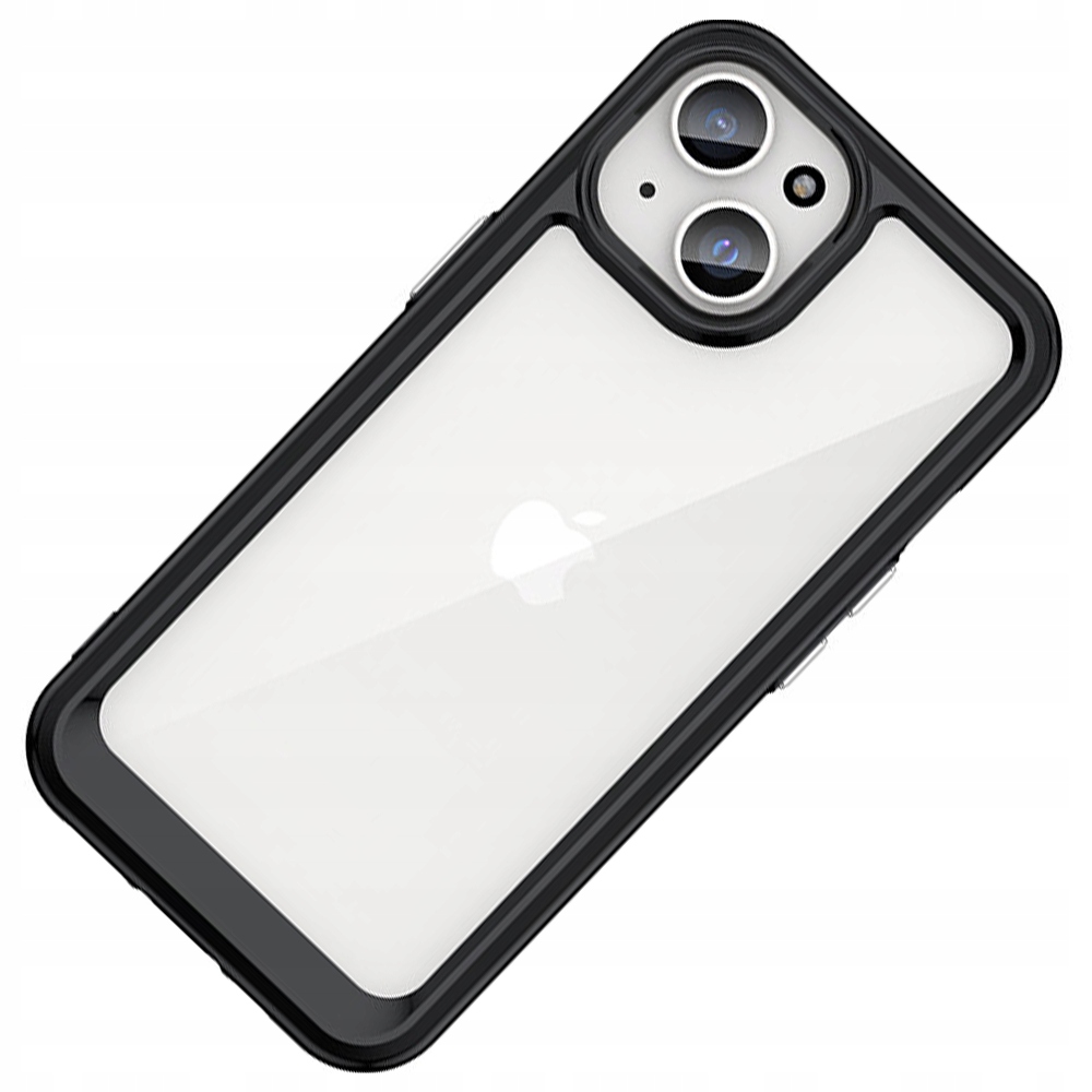 Verstärkte Hülle Mit Flexiblem Rahmen Für Iphone 15 Plus Outer Space – Schwarz