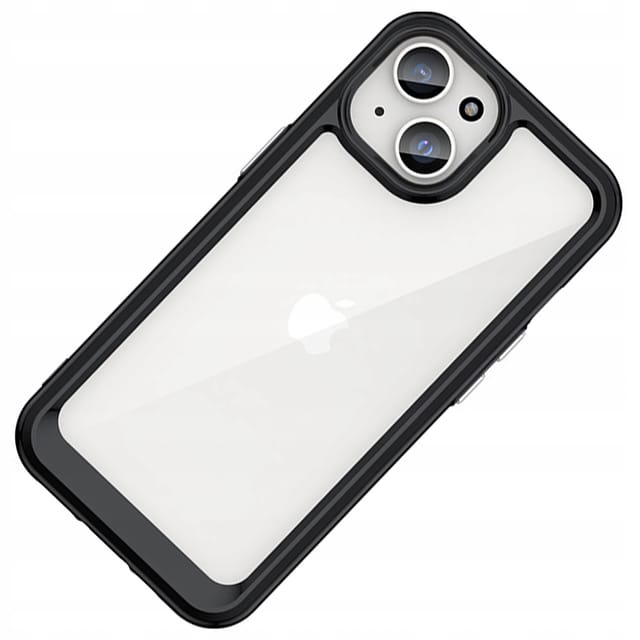 Verstärkte Hülle Mit Flexiblem Rahmen Für Iphone 15 Plus Outer Space – Schwarz