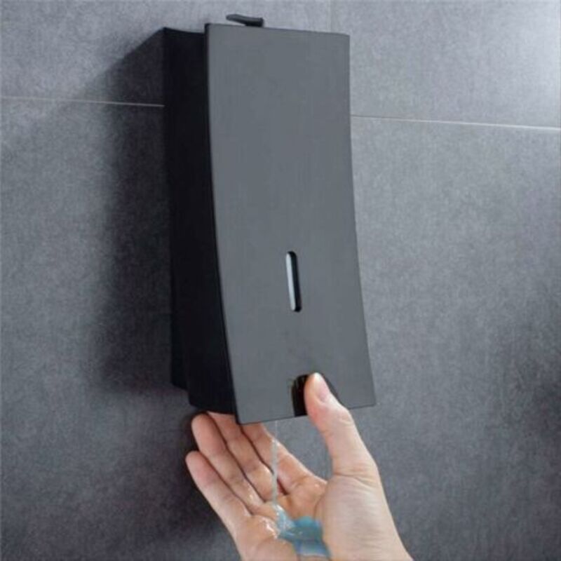 Seifenspender Flüssigseifenspender Schwarz Wandmontage Badezimmer Shampoo Duschgel 450 Ml Handbetätigung Kunststoffbehälter Küche Badezimmer