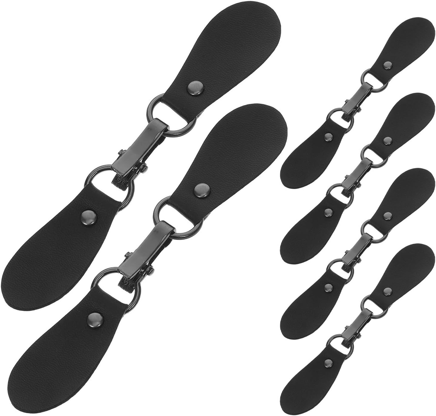 6 Stück Schwarze Metallschnallen Aus Zinklegierung Und Pu Für Mantelspangen Leichte Und Stabile Riemenschnallen Für Kleidung Zum Nähen Und Täglichen Gebrauch