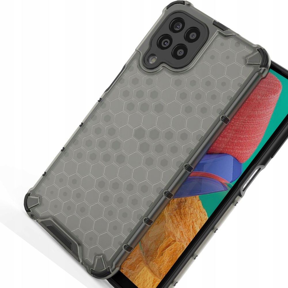 Schutzhülle Mit Wabenmuster Und Gelrahmen Für Samsung Galaxy M53 5g, Schwarz