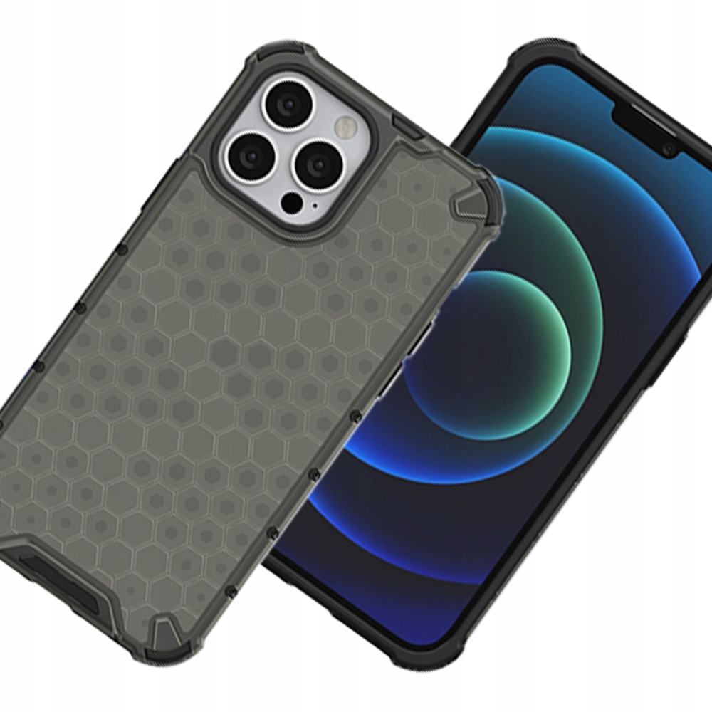 Schwarze Schutzhülle Mit Wabenstruktur Und Gelrahmen Für Das Iphone 13 Pro