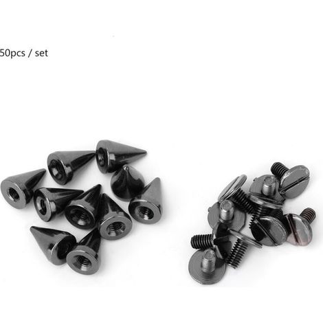 50 Stück Punk-nägel 7x10mm Für Leder- Und Bekleidungs-diy-dekorationen (waffenfarbe)