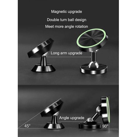 Universelle Magnetische Autotelefonhalterung (2er-pack) Mit 720°-drehung Und Starkem Magneten, Kompatibel Mit Iphone, Samsung, Huawei Und Gps.