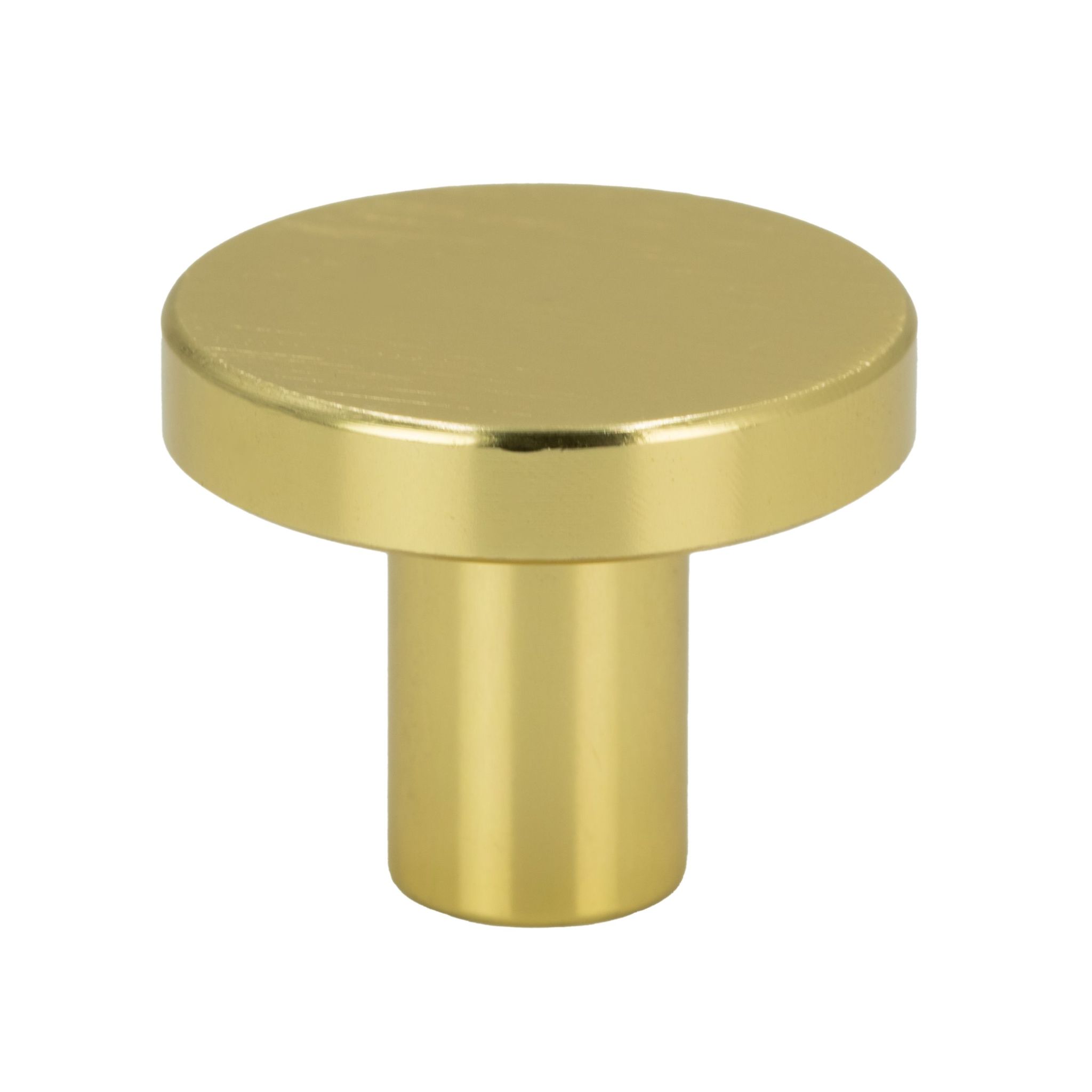 Runder Möbelknopf, Metall, 2,5 Cm, Gebürstetes Gold