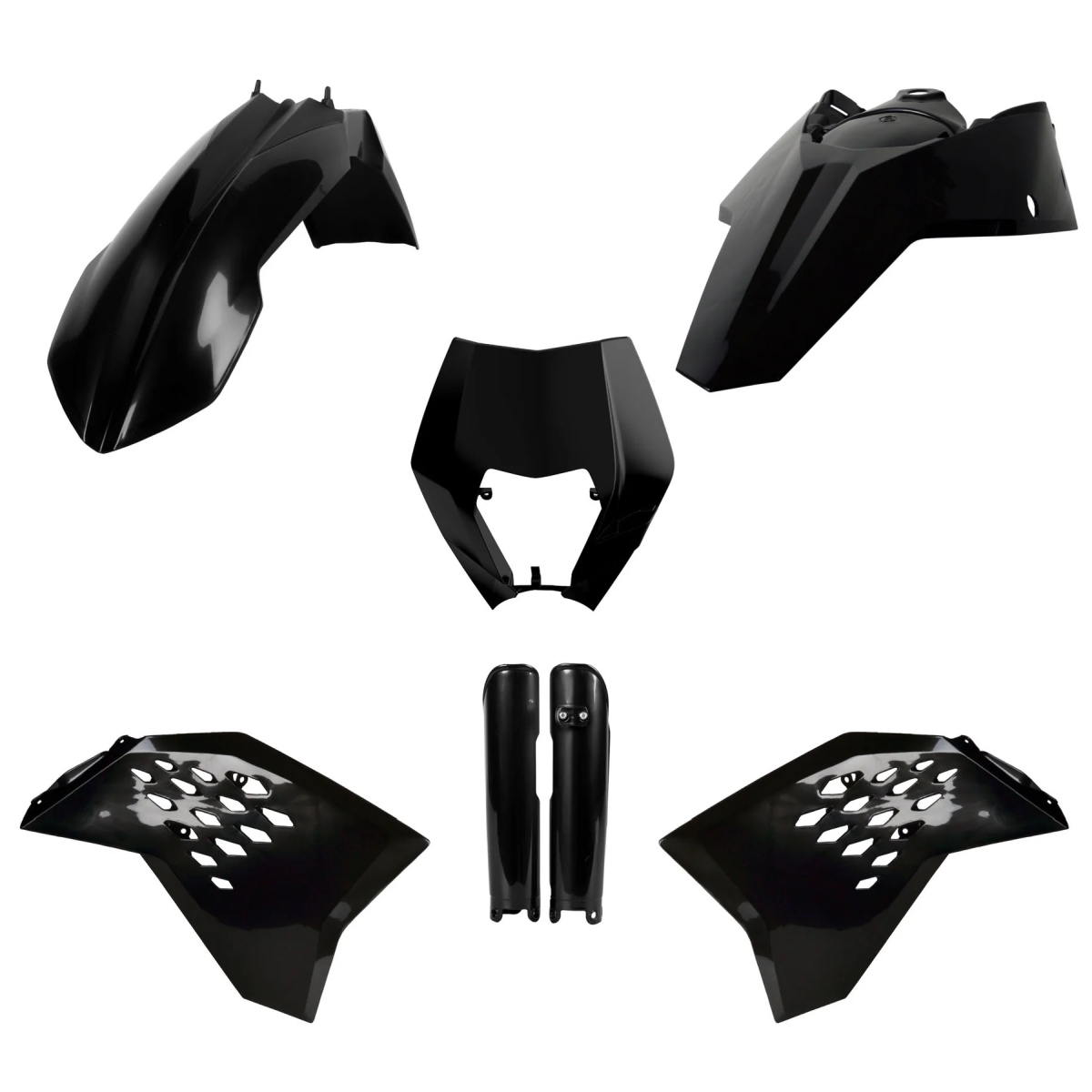 Verkleidungssatz Polisport Ktm Exc 08-11 Schwarz Robust