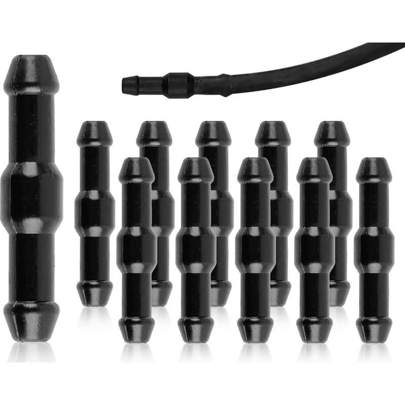 10 Stück Kfz-schlauchverbinder, Scheibenwaschanlagenschlauch, Universal-scheibenwaschschlauch, Spritzschutz-wasserschlauchadapter, Isolierschlauch, Saugschlauch (schwarz)