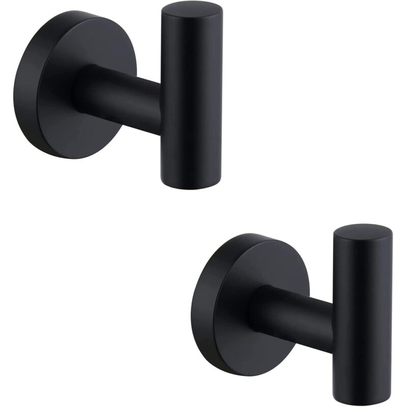 Handtuchhaken, Lylin Edelstahl-wandhaken Für Das Badezimmer, Handtuchhalter Für Küche, Wohnzimmer Und Büro (schraubbefestigung, Silber, 2 Stück)