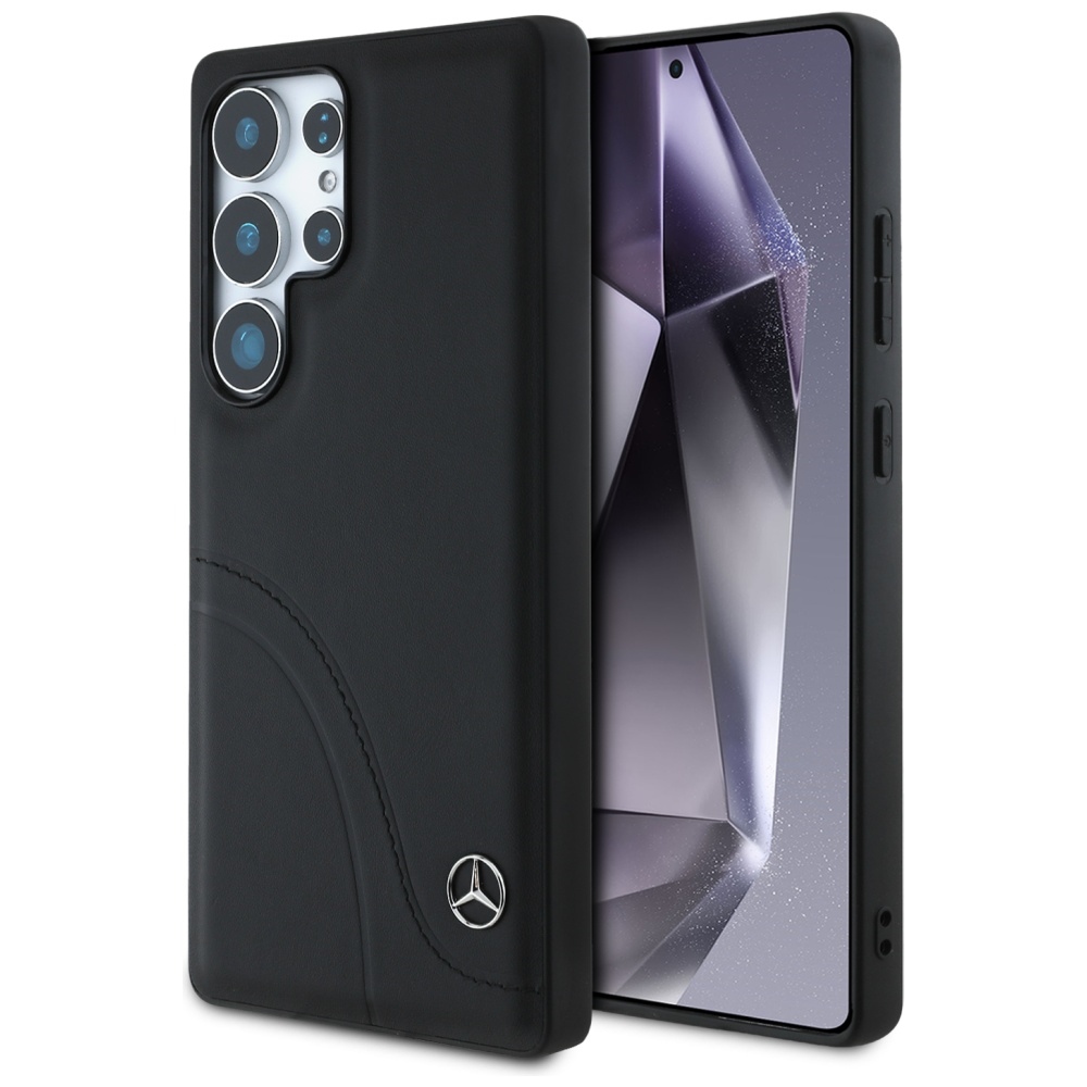 Schutzhülle Für Galaxy S25 Ultra Mercedes Leder - Schwarze Schutzhülle