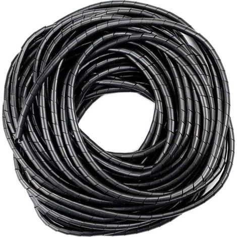 Universeller, Flexibler 4-mm-spiralkabelschutzschlauch, Spiralkabel-aufbewahrungsset Zum Schutz Von Tv-/pc-/usb-/tv-/aux-antennenkabeln – (25 M) Schwarz