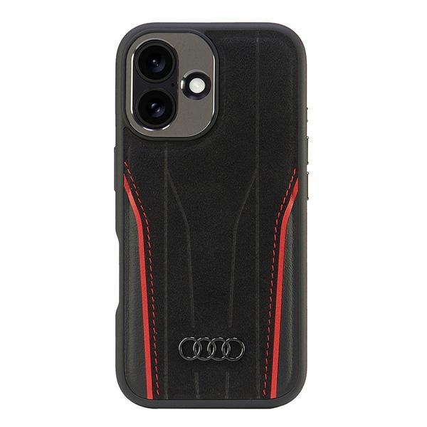 Iphone 16 Audi Magsafe Lederhülle Schwarz