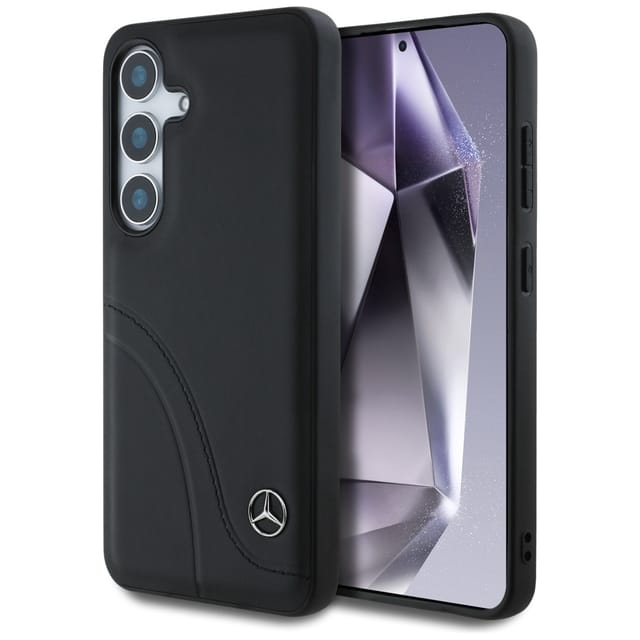 Schutzhülle Für Samsung Galaxy S25, Mercedes Leder Schwarz