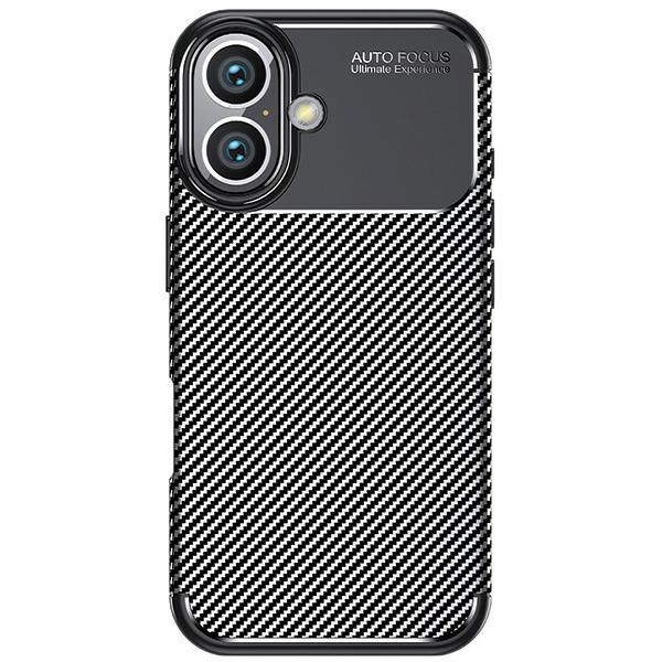 Beline Carbon Armor Hülle Für Iphone 16 Plus, Schwarz