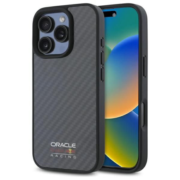 Iphone 16 Pro Max Red Bull Magsafe Carbonfaser-hülle Schwarz