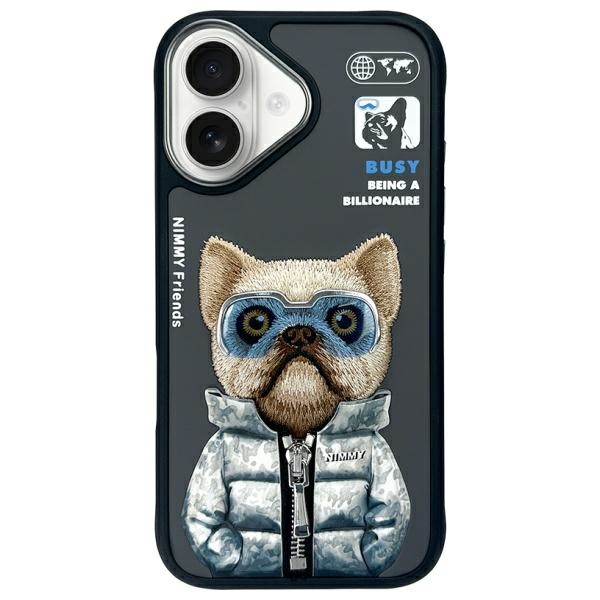 Iphone 16 Nimmy Cool&cute Hundehülle Schwarz