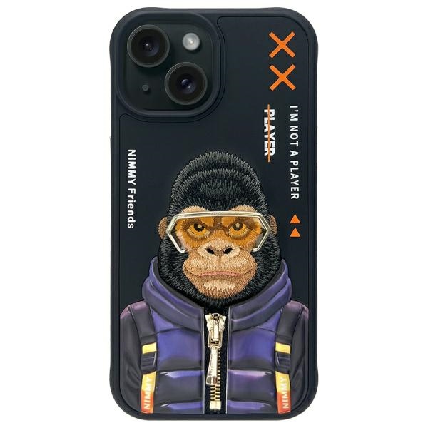 Iphone 15 Hülle Nimmy Cool&cute 2.0 Affe Schwarz