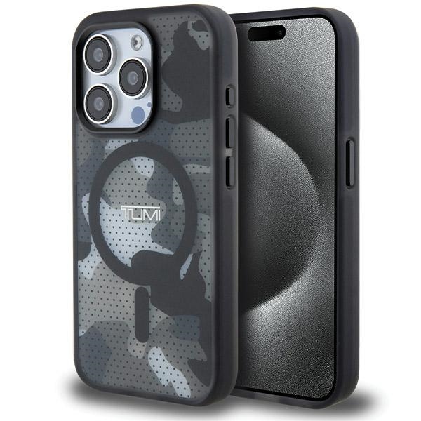 Iphone 15 Pro Tumi Frosted Camo Magsafe Hülle Schwarz