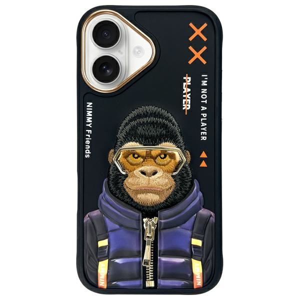 Iphone 16 Hülle Nimmy Cool&cute 2.0 Affe Schwarz
